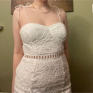 White lace dress